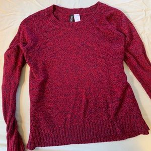 H&M red crew sweater